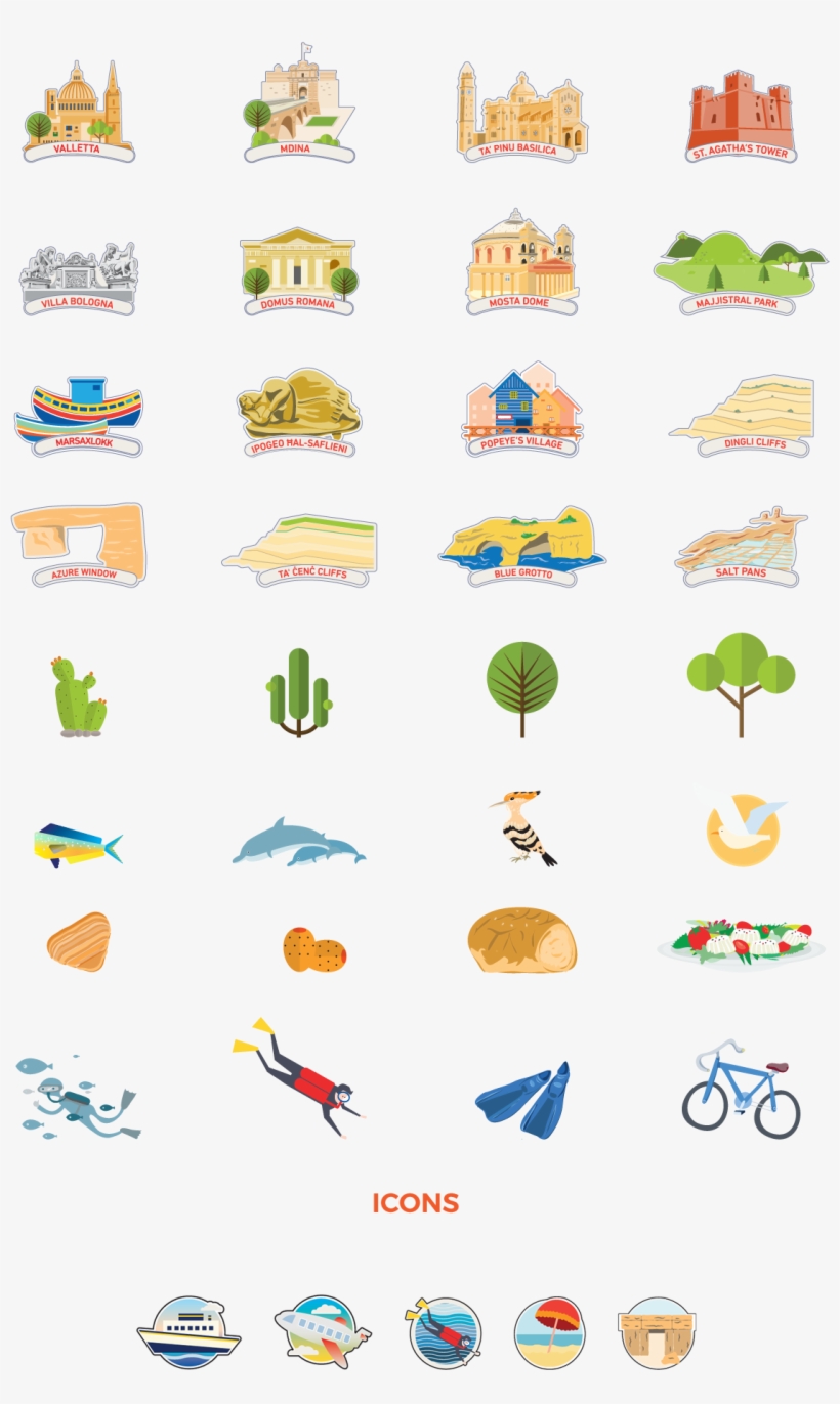Illustrated Souvenir Map Client - Orange, transparent png
