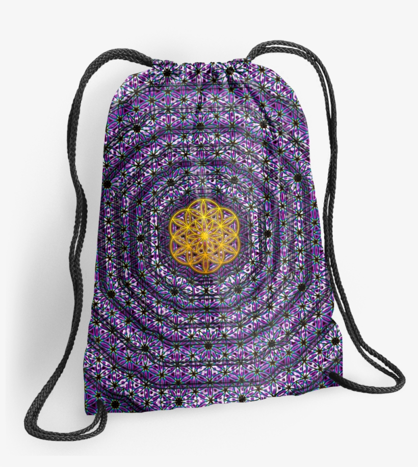 Golden Seed Of Life - Victory Records Mosh Drawstring Backpack Black, transparent png