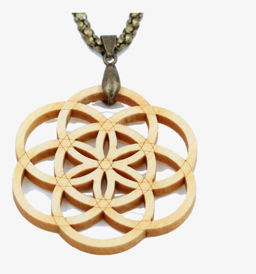 "seed Of Life" Necklace Classic Wood Stone Pine - Seed, transparent png
