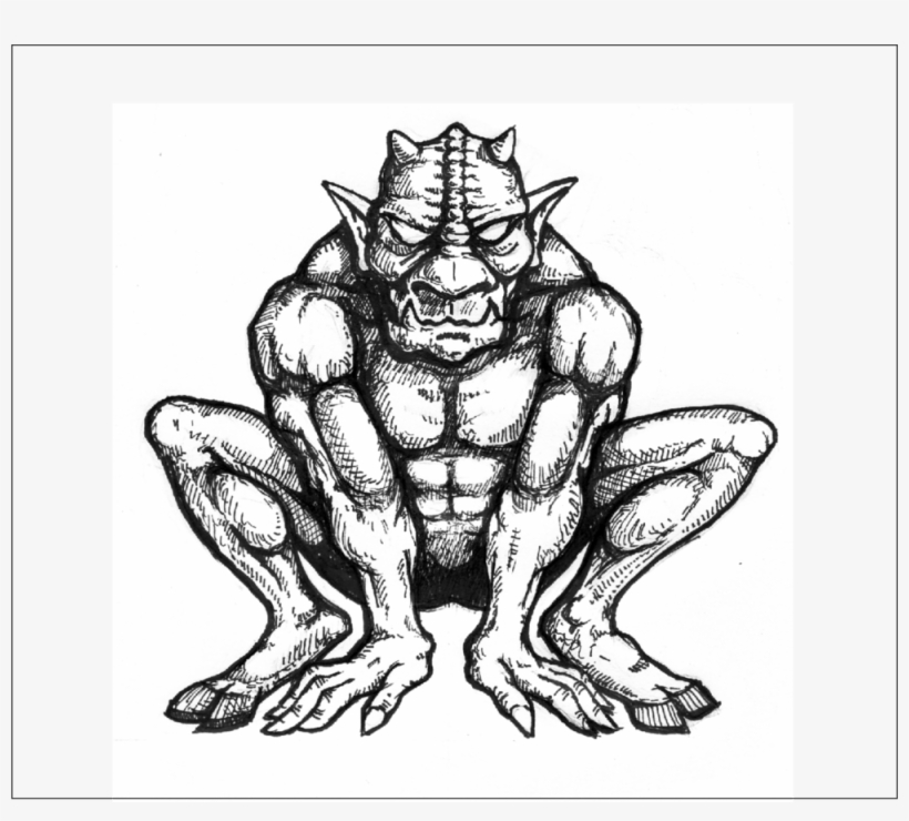 Gargoyle Sketch 1000x854 PNG Download PNGkit