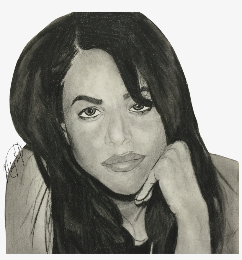 Aaliyah - Sketch, transparent png
