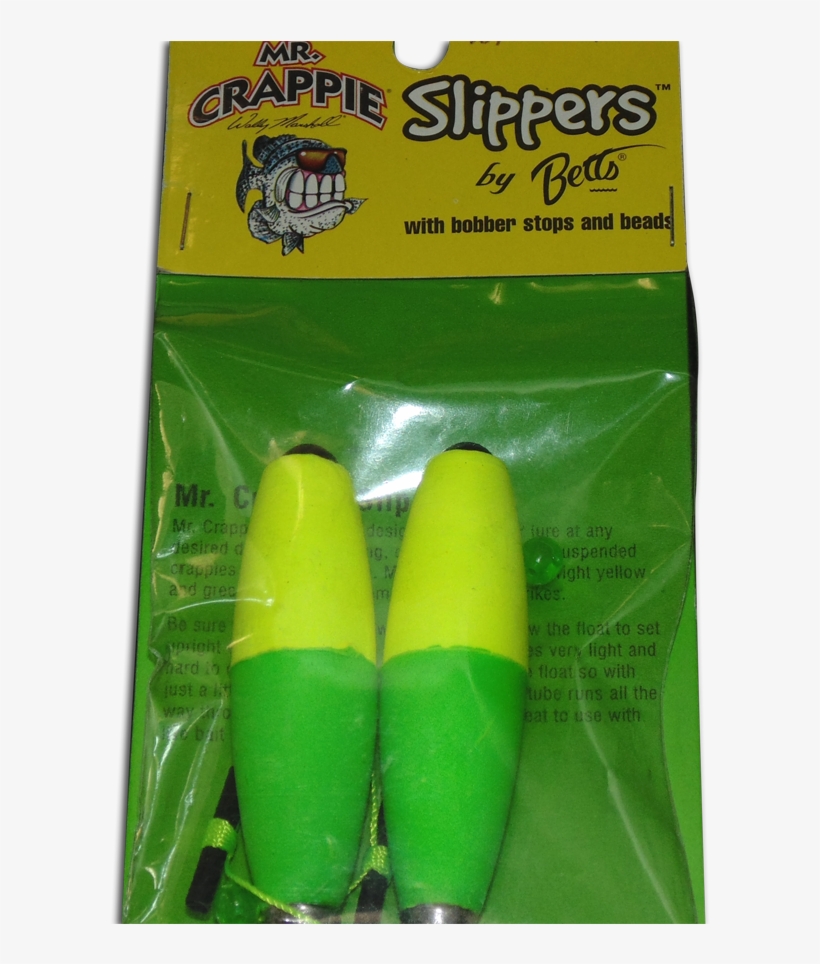 Mr Crappe Slippers With Bobber Stops And Beads - Mr. Crappie By Betts Slippers - 2" - Unweighted, transparent png