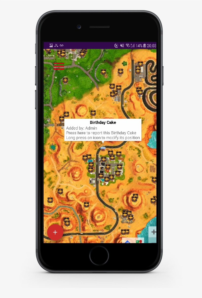 Most Used Map For Fortnite - Iphone, transparent png