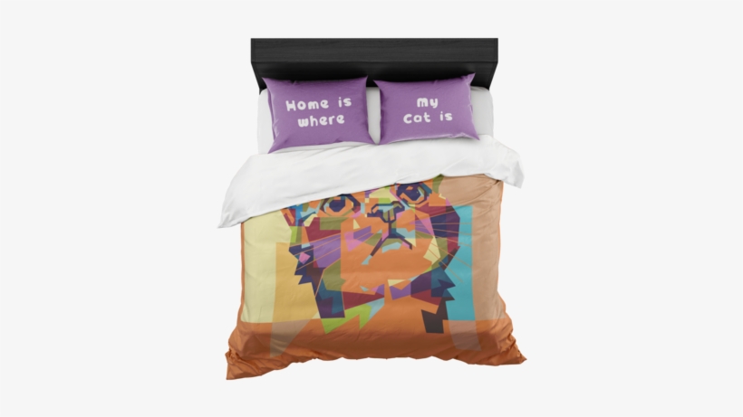 Abstract Cat Duvet Cover With Pillow Covers From Daily - Bedding, transparent png