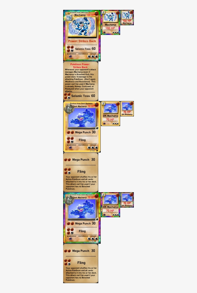 #068 Machamp - Wizards Of The Coast Pokemon Team Rocket Rare Dark, transparent png