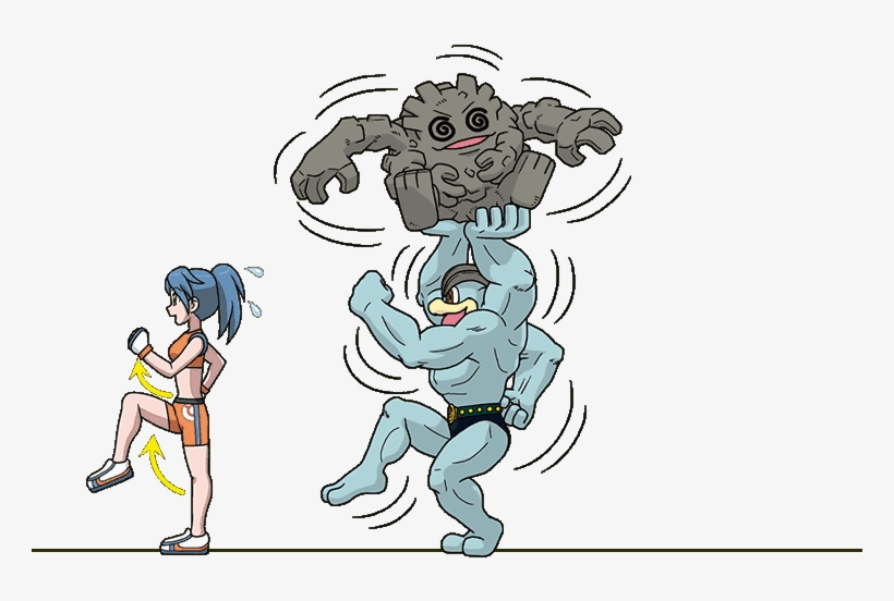 Machamp Graveler Pokemon Battle Girl Npc Trainer カイリキー - Cartoon, transparent png