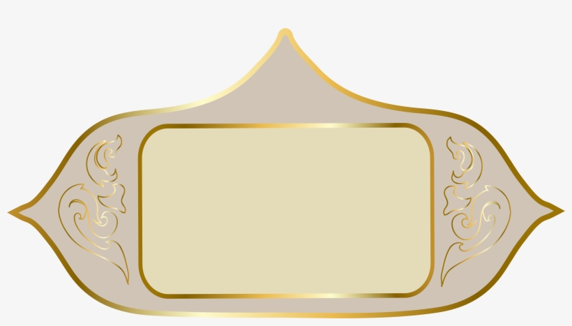 Cream And Gold Luxury Label Template Png Clipart Image - Platter, transparent png