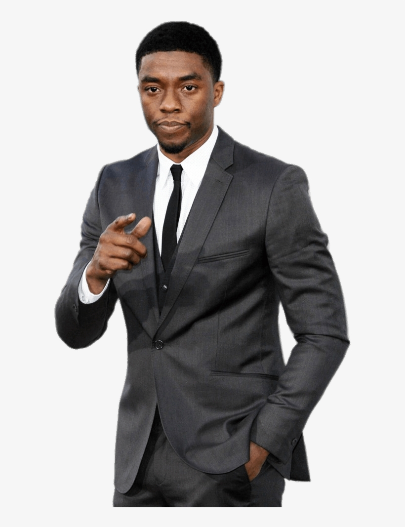 Chadwick Boseman Pointing Sticker - Chadwick Boseman Transparent Background, transparent png