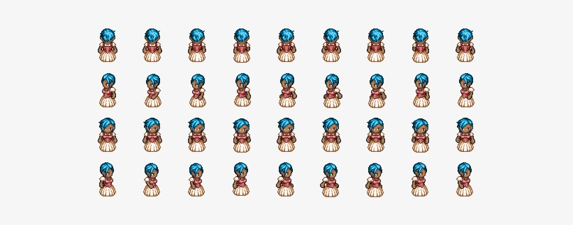 Clip Art Black And White Download Girl Sprite Sheet - Girl Sprite Sheet, transparent png