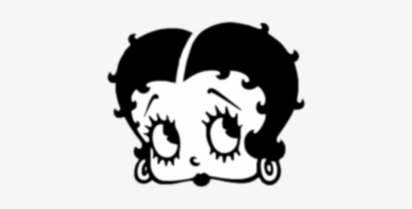 Betty Boop Face - Betty Boop Face Black And White, transparent png