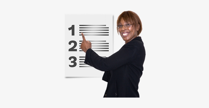 Who We Are And What We Do Woman Pointing To A List - Pointing People With Learning Disability, transparent png