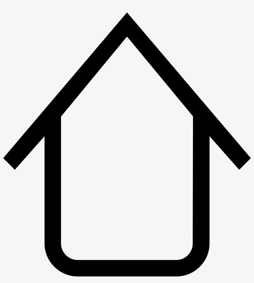 Up Arrow With House Shape Outlined Symbol Comments - Simbolo Casa, transparent png