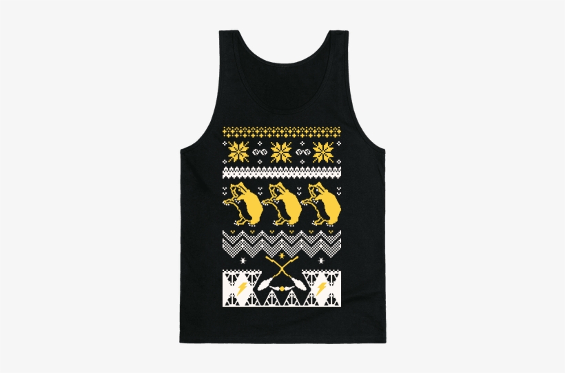 Hogwarts Ugly Christmas Sweater - Hufflepuff Christmas Sweater, transparent png
