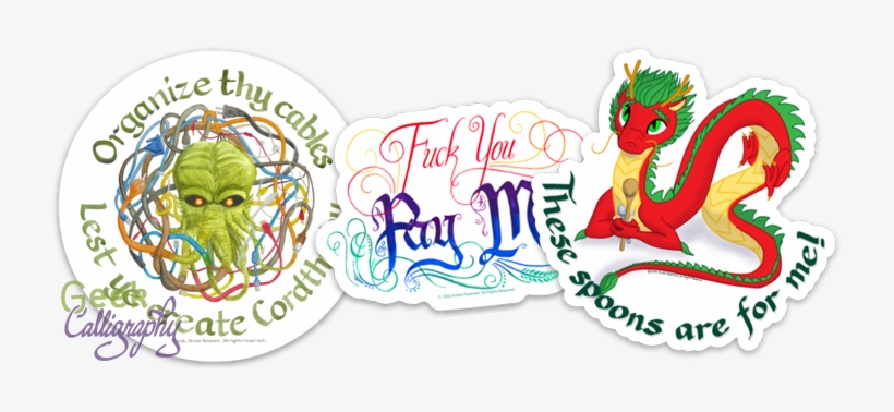 Geekcalligraphystickers - Cartoon, transparent png