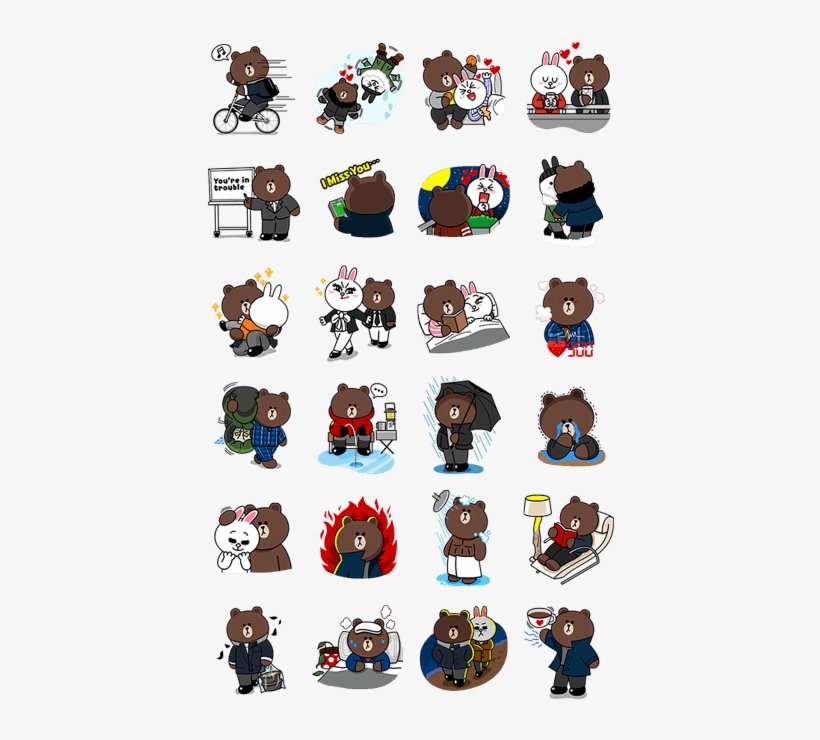 How To Get Free Line Stickers Via Register Phone Number - Brown And Cony My Love From The Star, transparent png