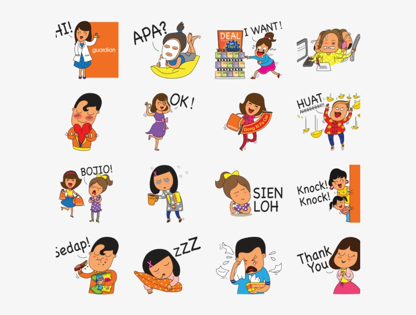Guardian Line Stickers, transparent png