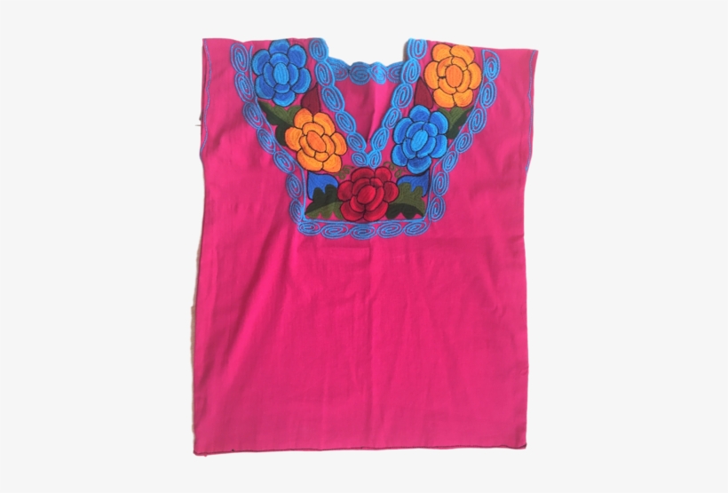 Pink Mexican Blouse With Flowers - Stitch, transparent png