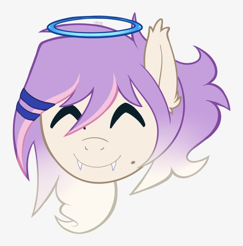 Higgly-chan, Bat Pony, Bat Pony Oc, Cute, Emoji, Halo, - Cartoon, transparent png