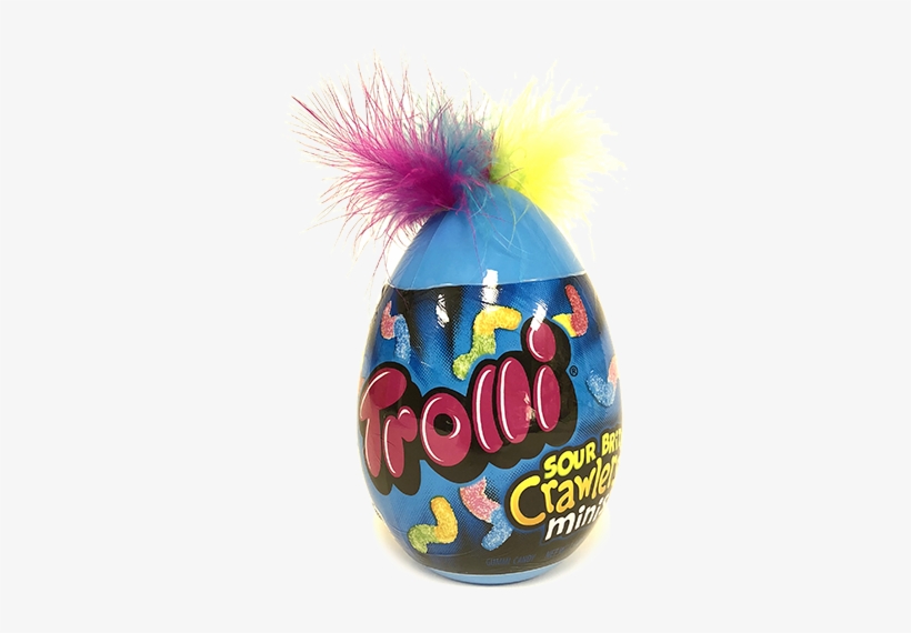 Trolli Sour Brite Crawlers Minis Filled Crazy Hair - Trolli Egg, transparent png