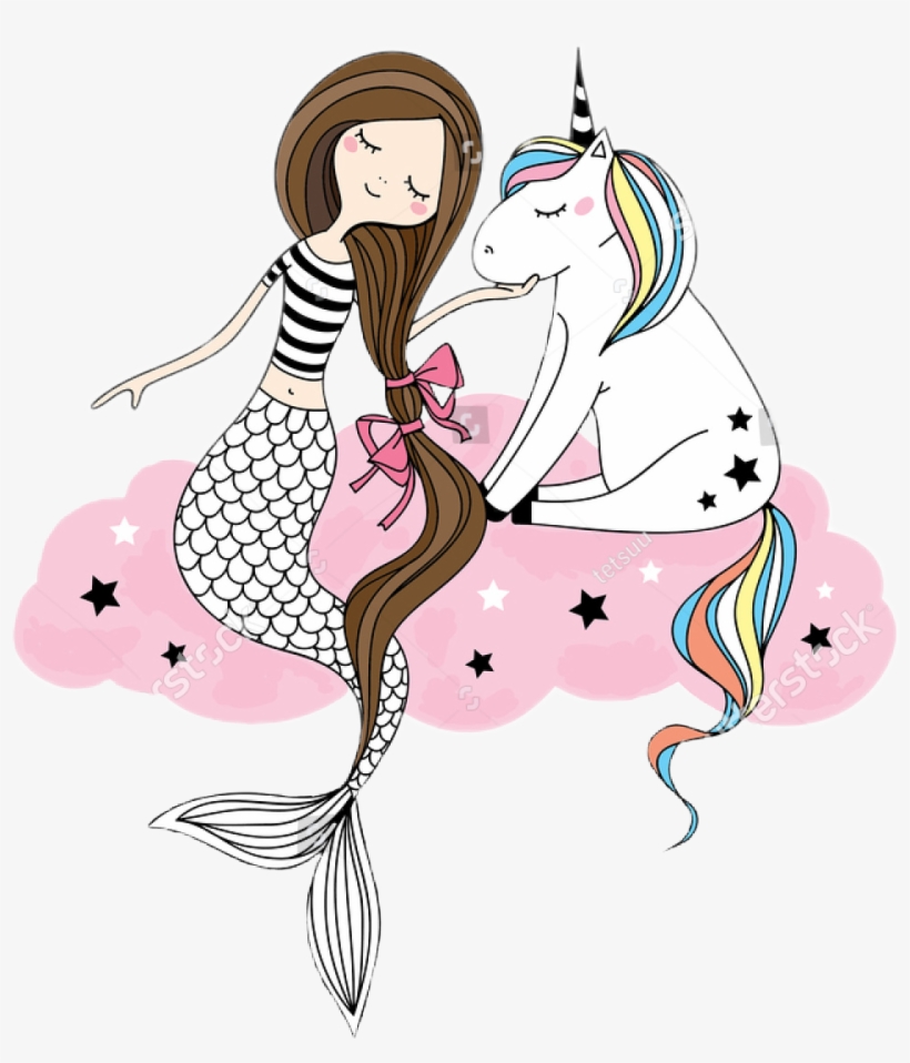 Unicorn Mermaid Bff Besties Bestfriend Bestfriends - Mermaid And Unicorn Backpack, transparent png
