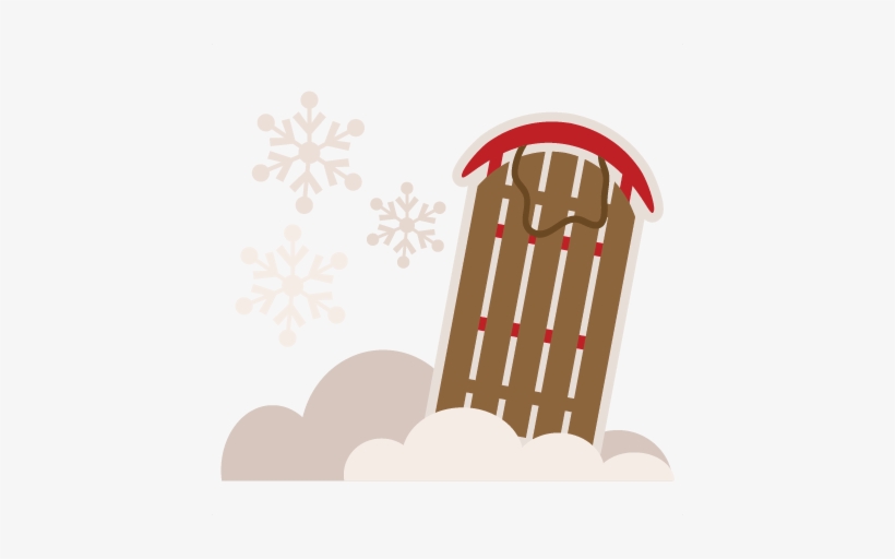 Sled Svg Cutting File Sled Svg Cut File Winter Svg - Miss Kate Cuttables Winter, transparent png