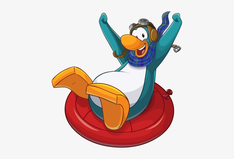 Sled Racer High Score Penguin - Club Penguin Penguin Sledding, transparent png