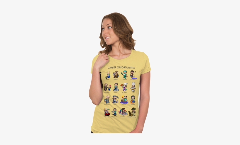 Career Opportunities Tee - Minecraft Career Opportunities Men Yellow T-shirt (xxl), transparent png