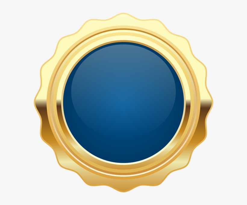 Seal Gold And Blue, transparent png