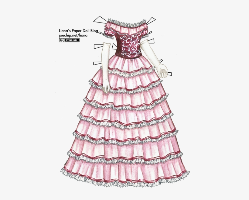 Click For Larger Version - Paper Doll Ball Gown, transparent png