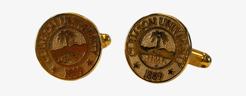 Clemson University Gold Seal Cufflinks - Bronze, transparent png