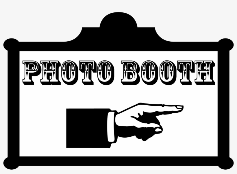 Vector Black And White Library Photo Booth Clipart - Booth Clip Art Free, transparent png