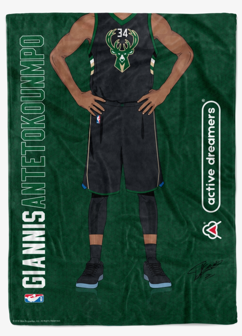 Giannis Antetokounmpo "signature Series" Blanket, transparent png