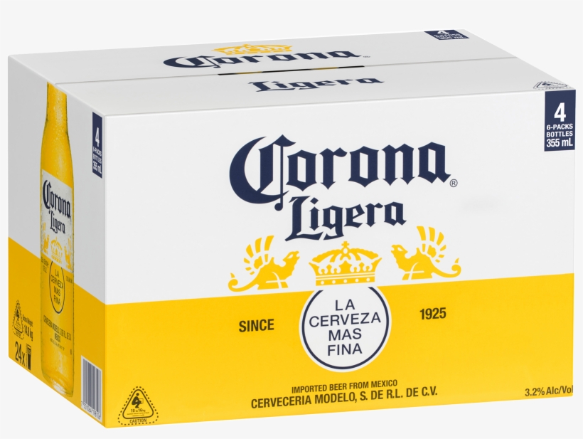 Corona Ligera Beer Bottles 355ml 24 Case - Corona Ligera, transparent png