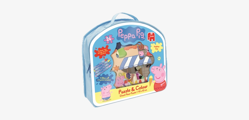 Peppa Pig Floor Puzzle & Colour - Jumbo Peppa Pig Giant And Colour Jigsaw Puzzle, transparent png