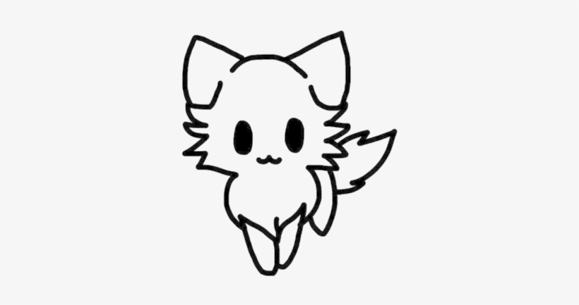 Kawaii Kitty Transparent Lineart By Nimitsu-d65b2hz - Cute Kitten Line Art, transparent png
