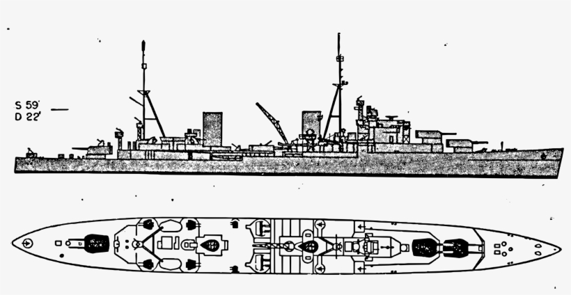 Yugoslav Destroyer Split Battleship Cruiser - Chateaurenault Cruiser, transparent png