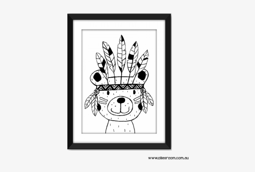 Wild Things Bear Print - Kids Room Bear Prints, transparent png