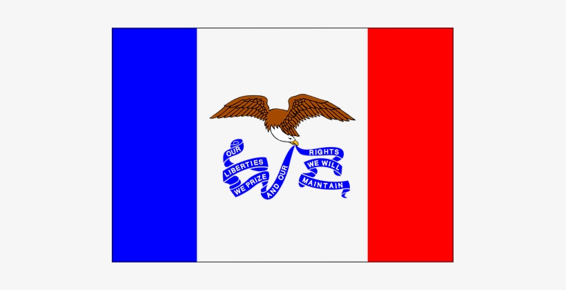 Iowa Flag State America Usa Us Iowa Iowa I - Illinois State Flags Color, transparent png