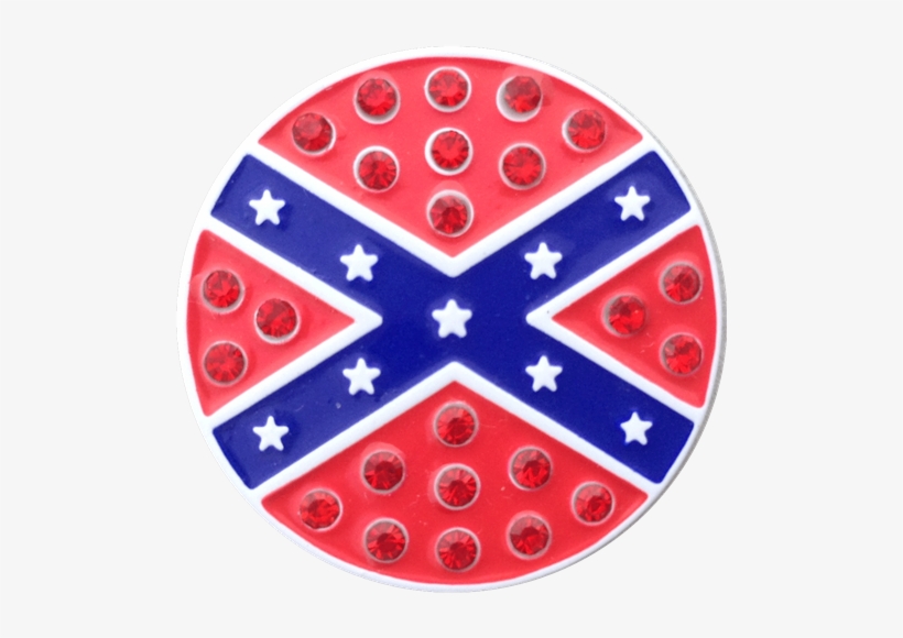 Rebel Flag Ball Marker & Hat Clip With Crystals - Southern Nation: The New Rise, transparent png