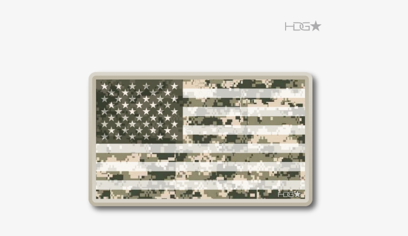 Decal Flag Digital Camo - Digital Camo American Flag, transparent png