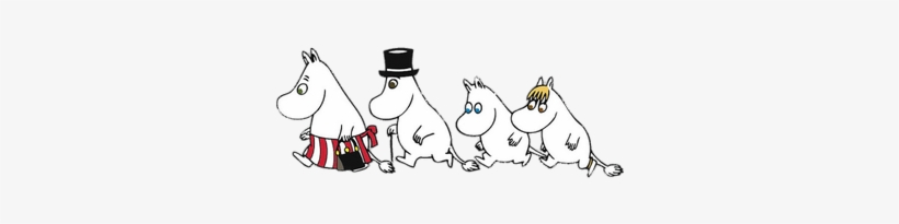 Moomin Family Walking - Moomin Background, transparent png