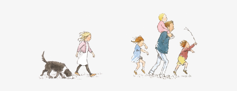 Illustration Of Family Walking Along The Grass - Were Going On A Bear Hunt Family, transparent png