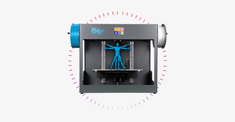 Leonardo's Vitruvius In Craftbot 3d Printer - Craftbot 3, transparent png