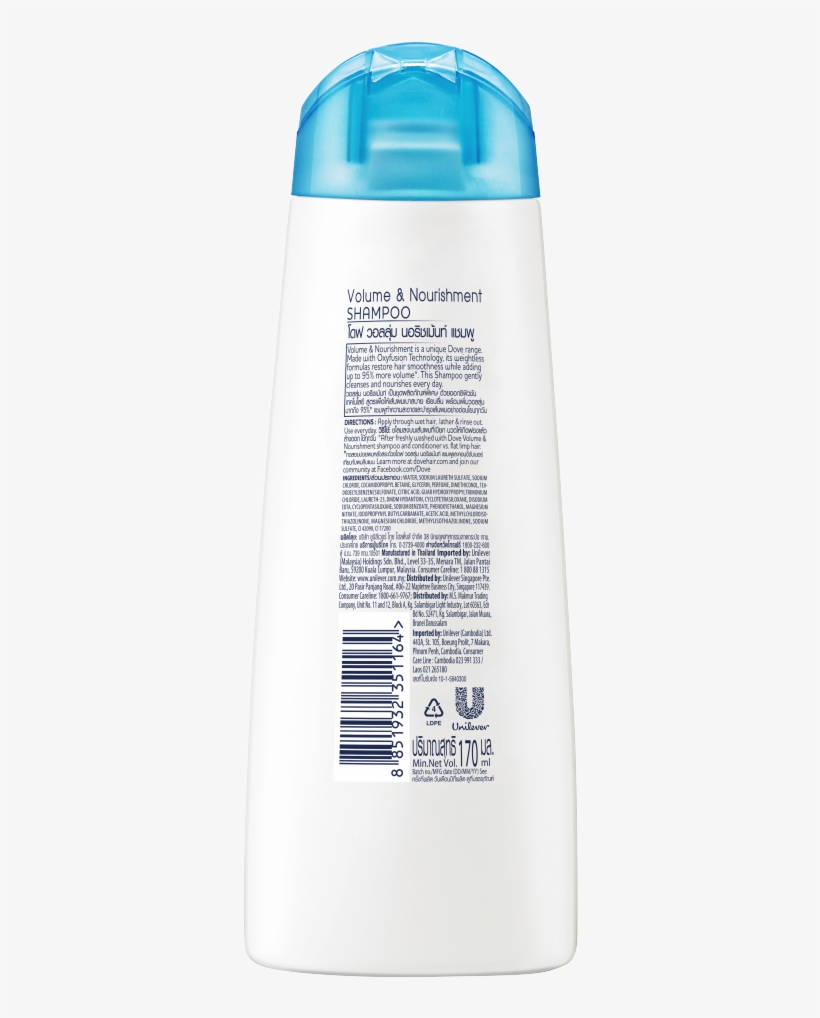 Dove Oxygen And Nourishment Shampoo, transparent png