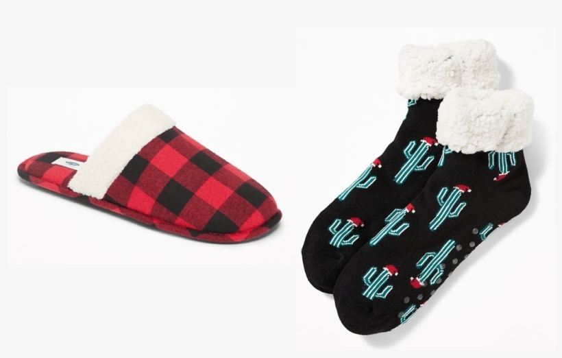 Old Navy Cozy Slippers - Old Navy Mens Sherpa-trim Terry Slippers, transparent png