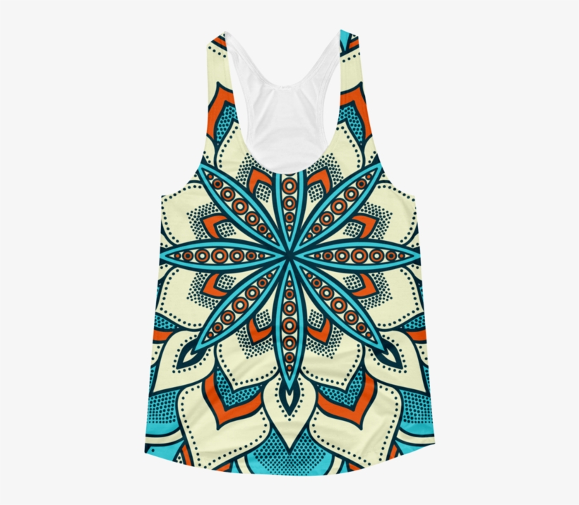 Boho Southwest Women's Racerback Tank Happy Cool Cotton Linen Square