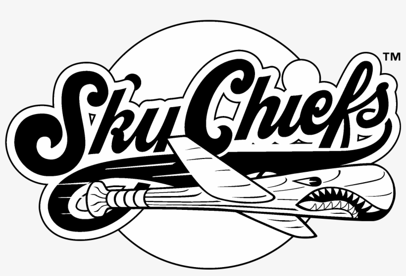 Syracuse Skychiefs Logo Black And White - Calligraphy, transparent png