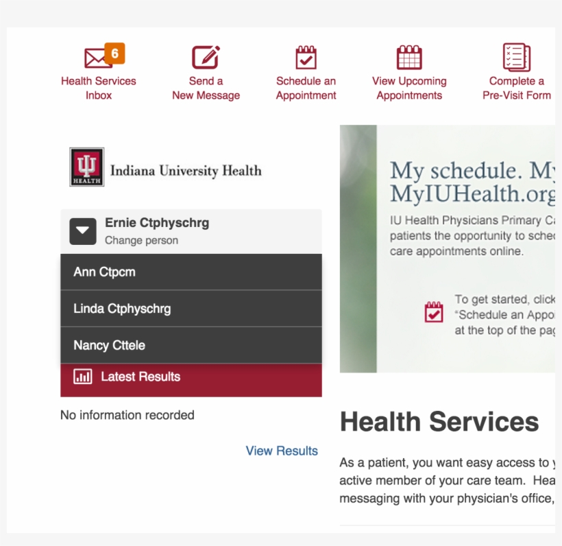 The Drop-down Box, Found Above The Lab Results On The - Indiana University Health, transparent png