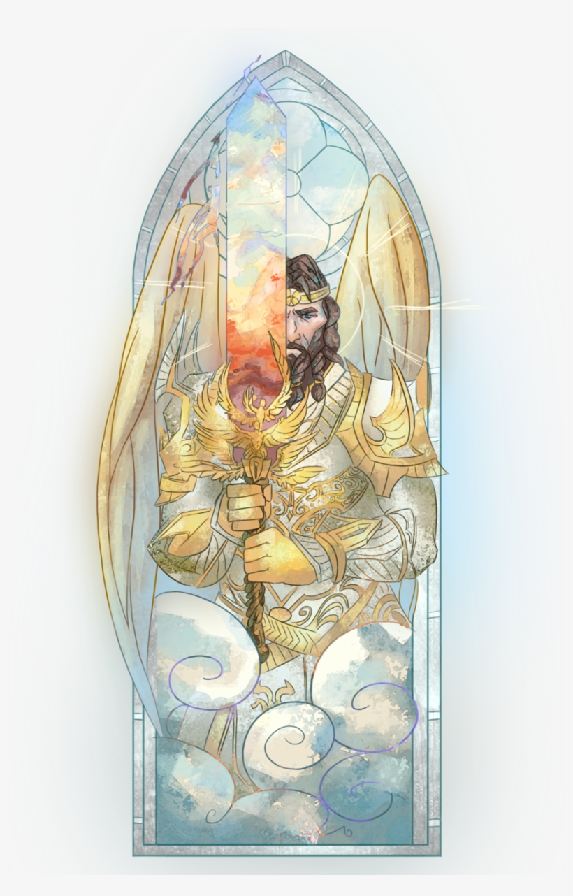 They All Are Stylized To Look Like Stained Glass - Guild Wars 2 Warior Transparent, transparent png