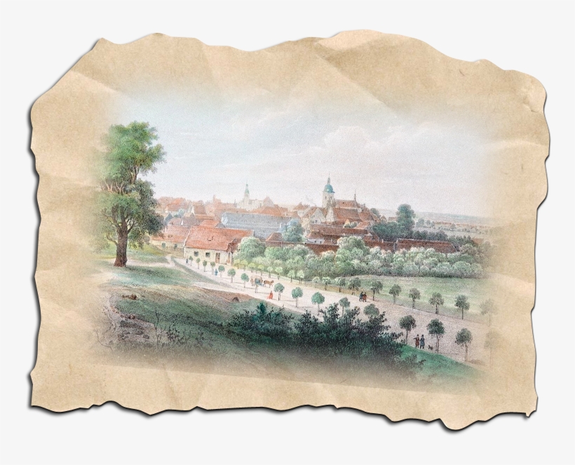 Prřelouč Kolorovaná Litografie - Přelouč Historické, transparent png